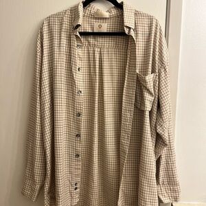 Beige Plaid Shirt